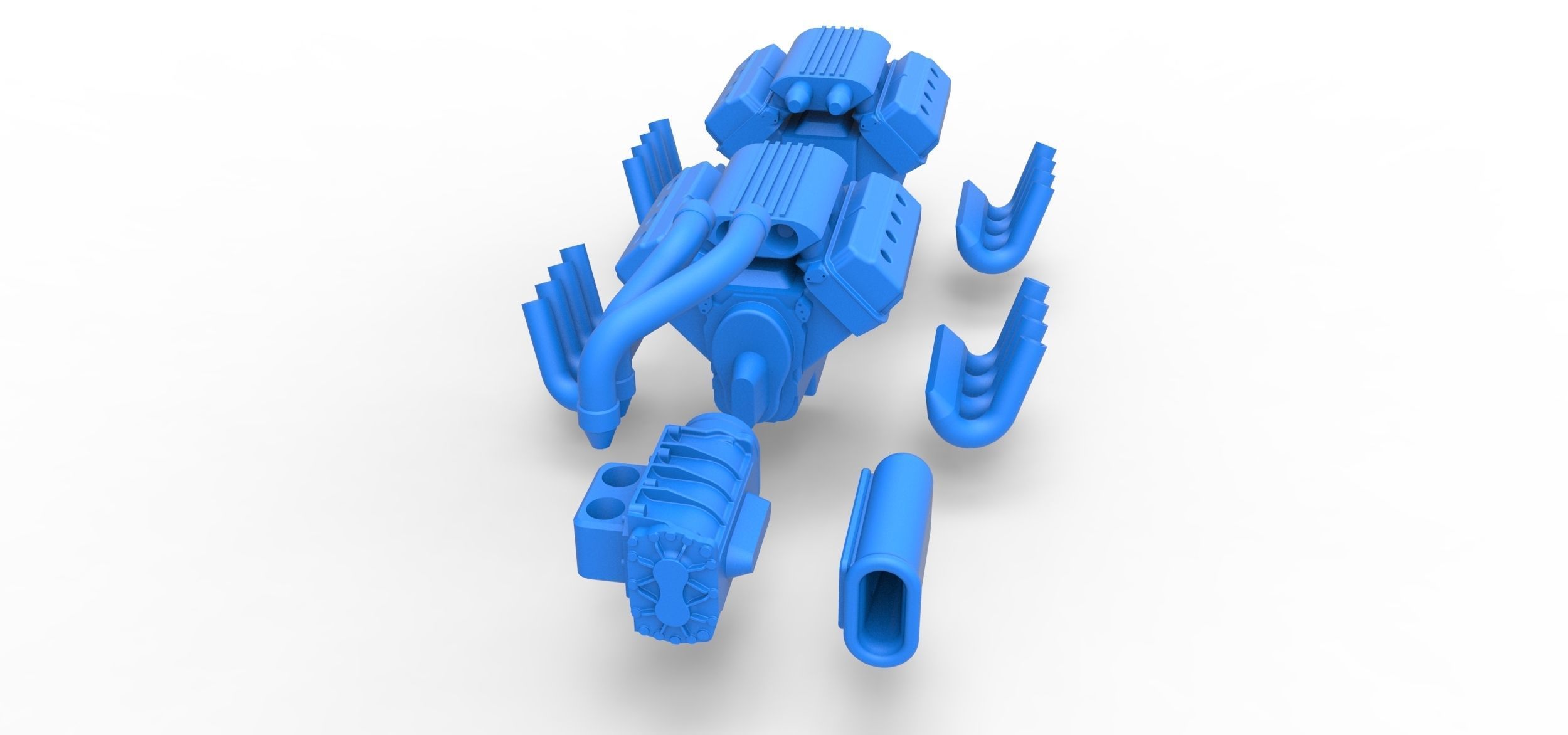 Engine 2 V8 Version 2 Scale 1 to 25 3D print model_21