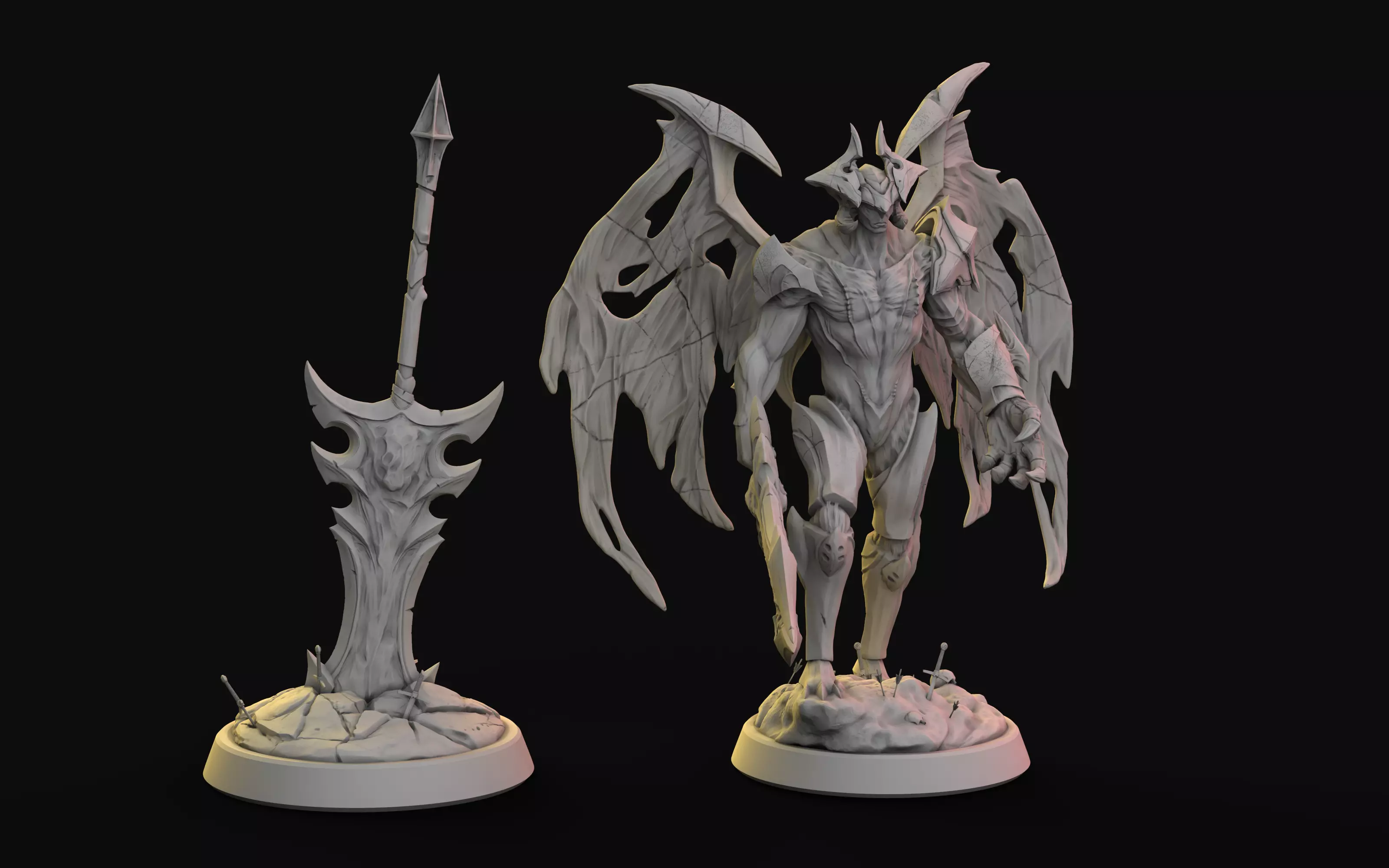 AATROX THE DARKIN BLADE MINIATURE 3D print model_0