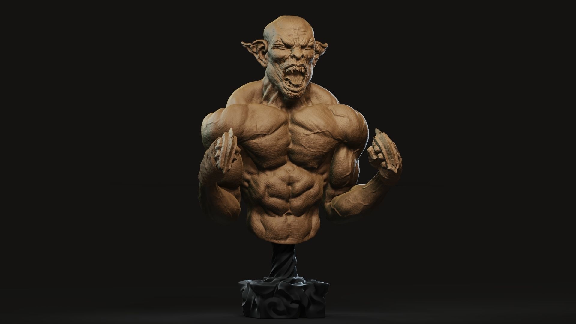 Orc Boxer Free 3D print model_2