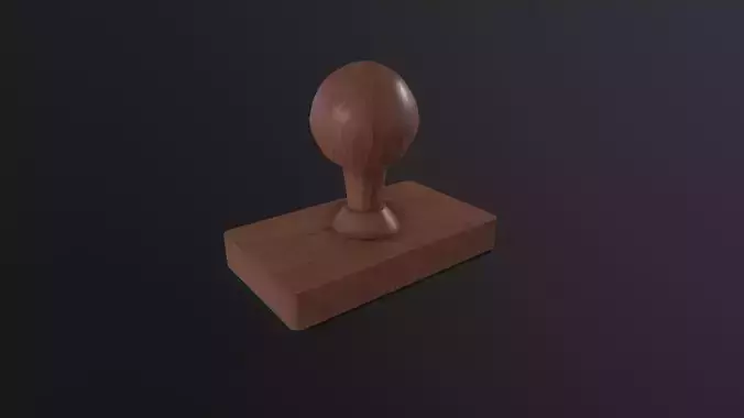 Wooden rubber 3D Model Low-poly 3D model