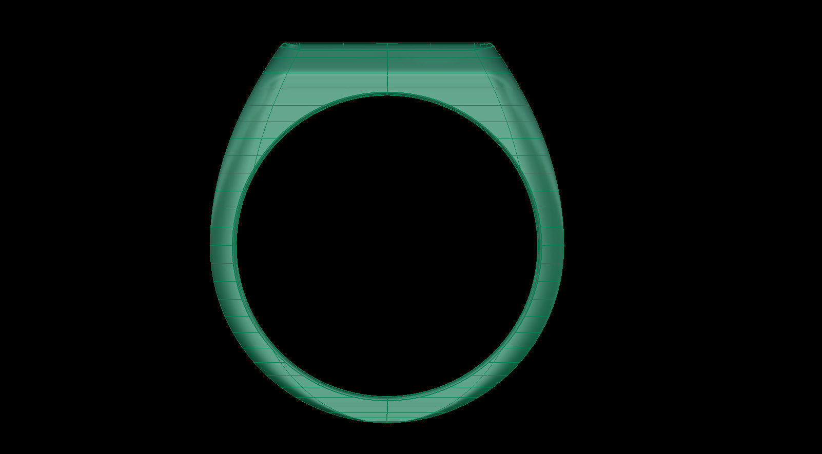 Life Signet Ring Octagonal Shape with Diamond 3D print model_13