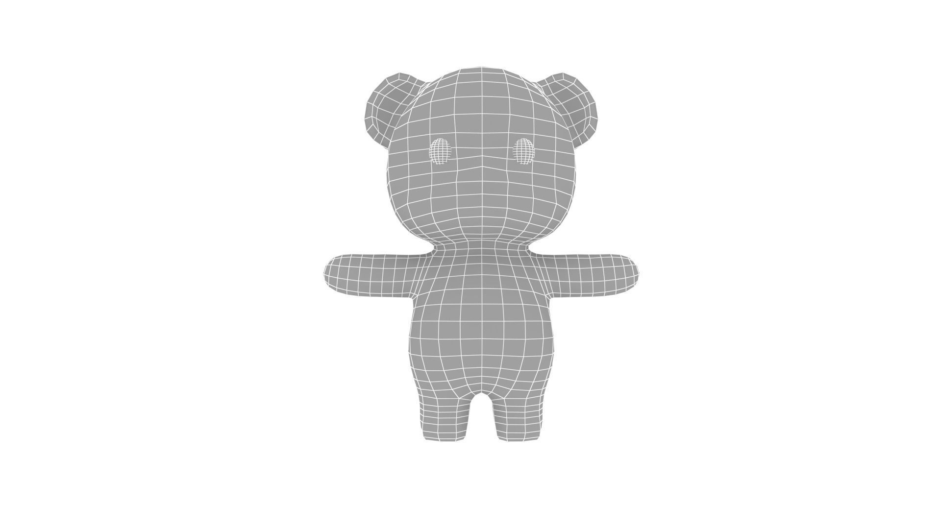 Character Panda Cute Low-poly 3D model_6