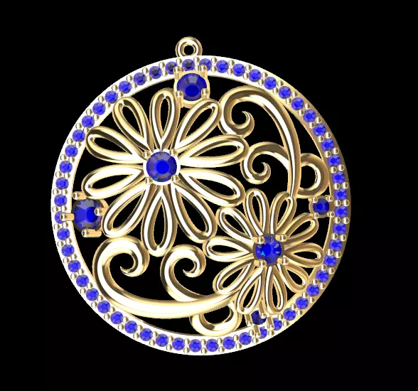 pendant circle 3D print model