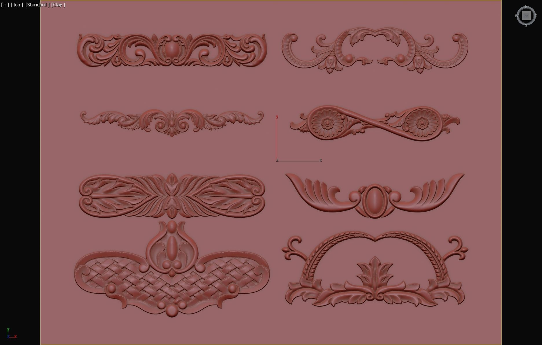 8 ornamental classic decoration kitbash 3d model vol 10 3D model_9
