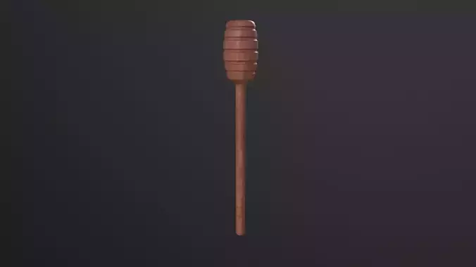 Honey Dipper Stick 3D Model