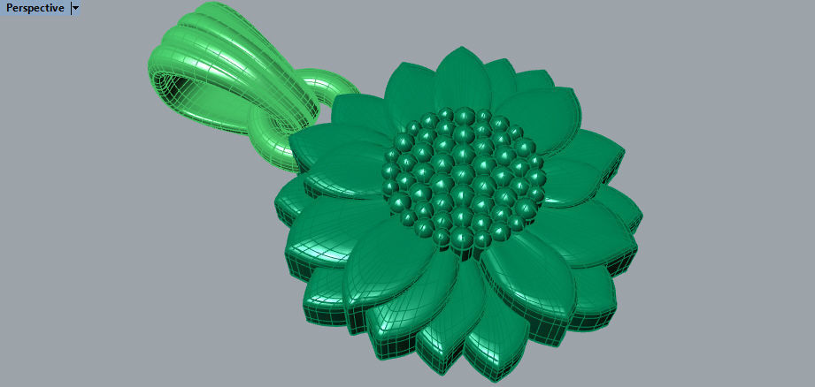 Sunflower Charm pendant necklace bracelet Jewelry  3D print model_21