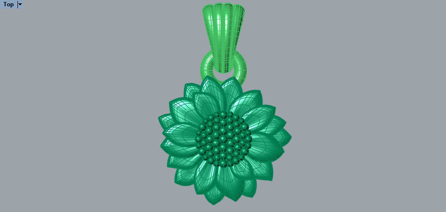 Sunflower Charm pendant necklace bracelet Jewelry  3D print model_15