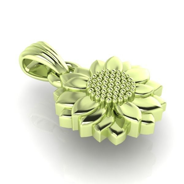 Sunflower Charm pendant necklace bracelet Jewelry  3D print model_12