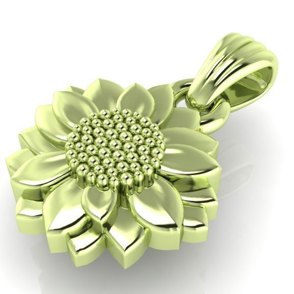 Sunflower Charm pendant necklace bracelet Jewelry  3D print model_1