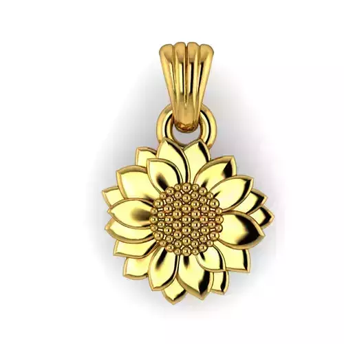 Sunflower Charm pendant necklace bracelet Jewelry  3D print model