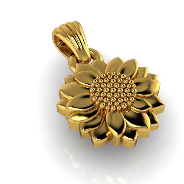 Sunflower Charm pendant necklace bracelet Jewelry  3D print model_10