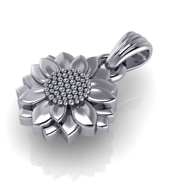 Sunflower Charm pendant necklace bracelet Jewelry  3D print model_20