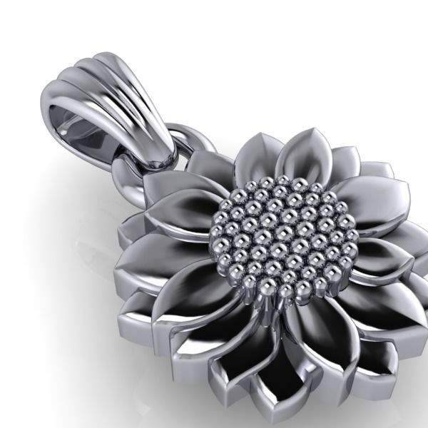 Sunflower Charm pendant necklace bracelet Jewelry  3D print model_3