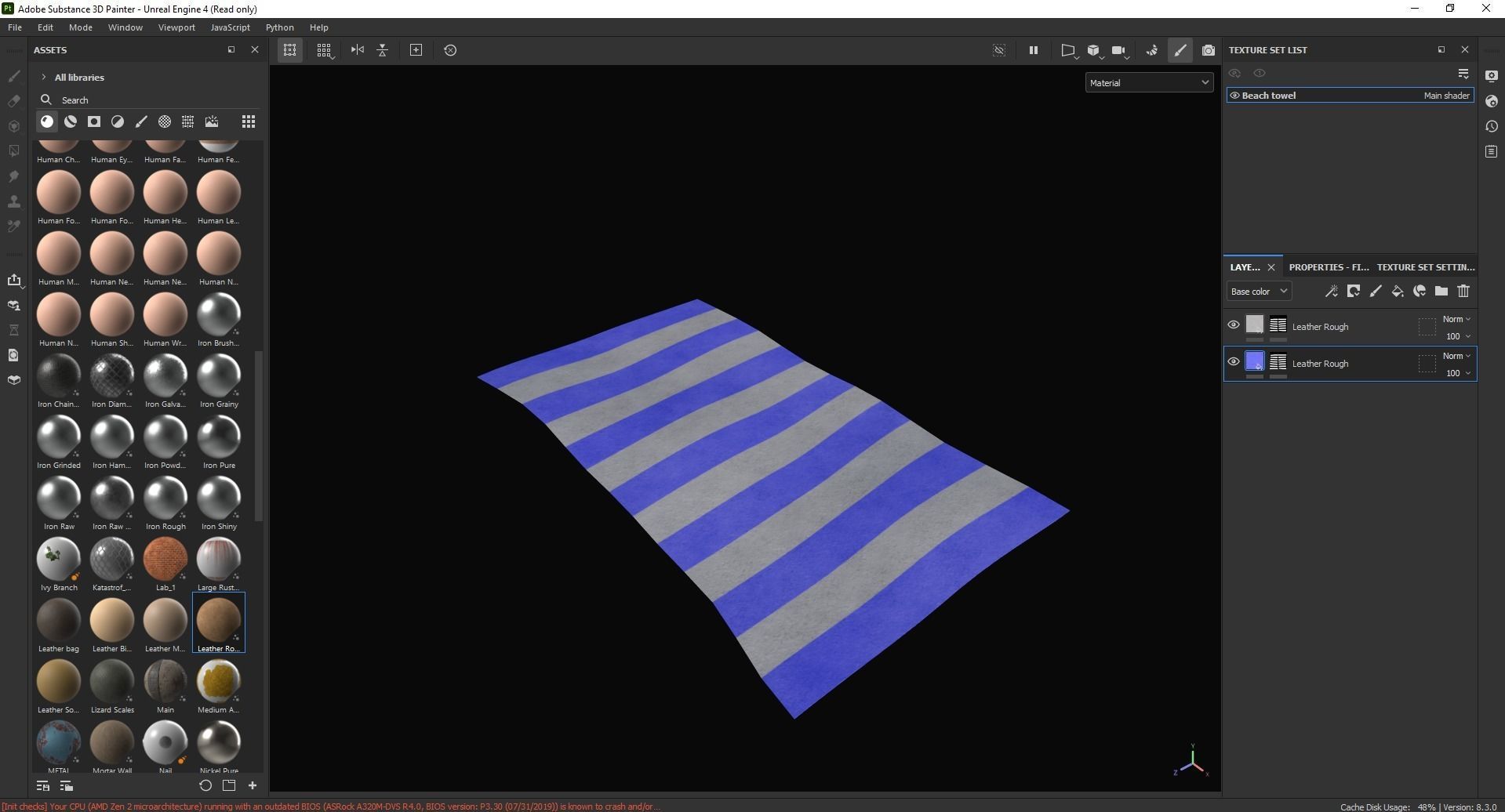 Beach towel 3D Model Low-poly 3D model_6