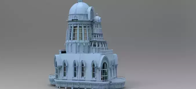 Steam punk Stone Dragon lineage cathedral Tower