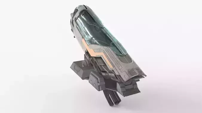 Futuristic Sleep Pod Low-poly 3D model