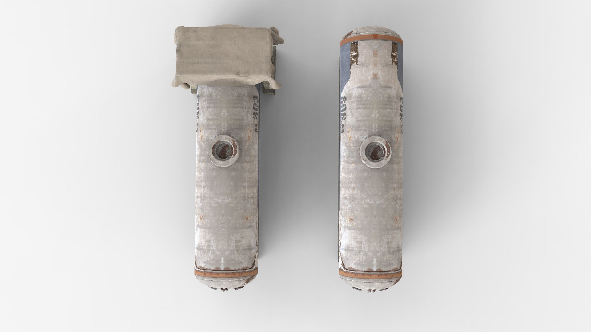 Old Gas Tank Low-poly 3D model_6