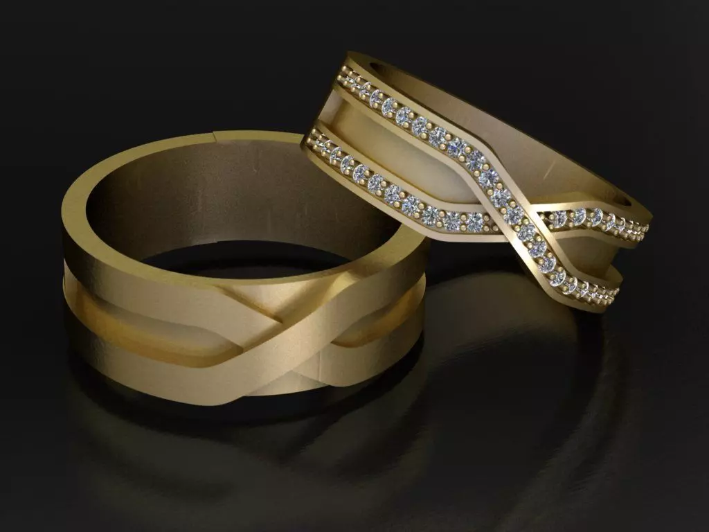 X Wedding Ring Free 3D print model