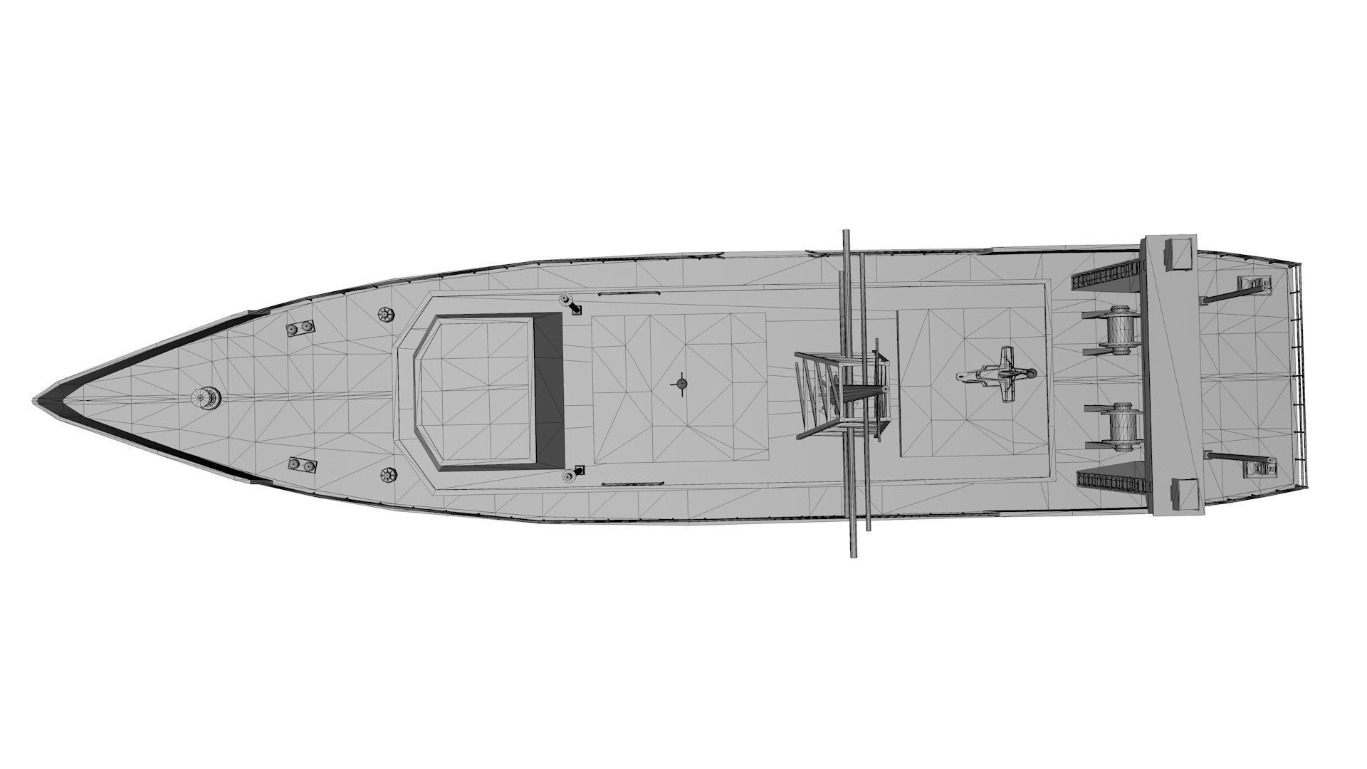 Abandoned Rusted Ship Low-poly 3D model_11