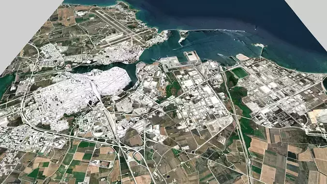 Cityscape Brindisi Italy 3D model