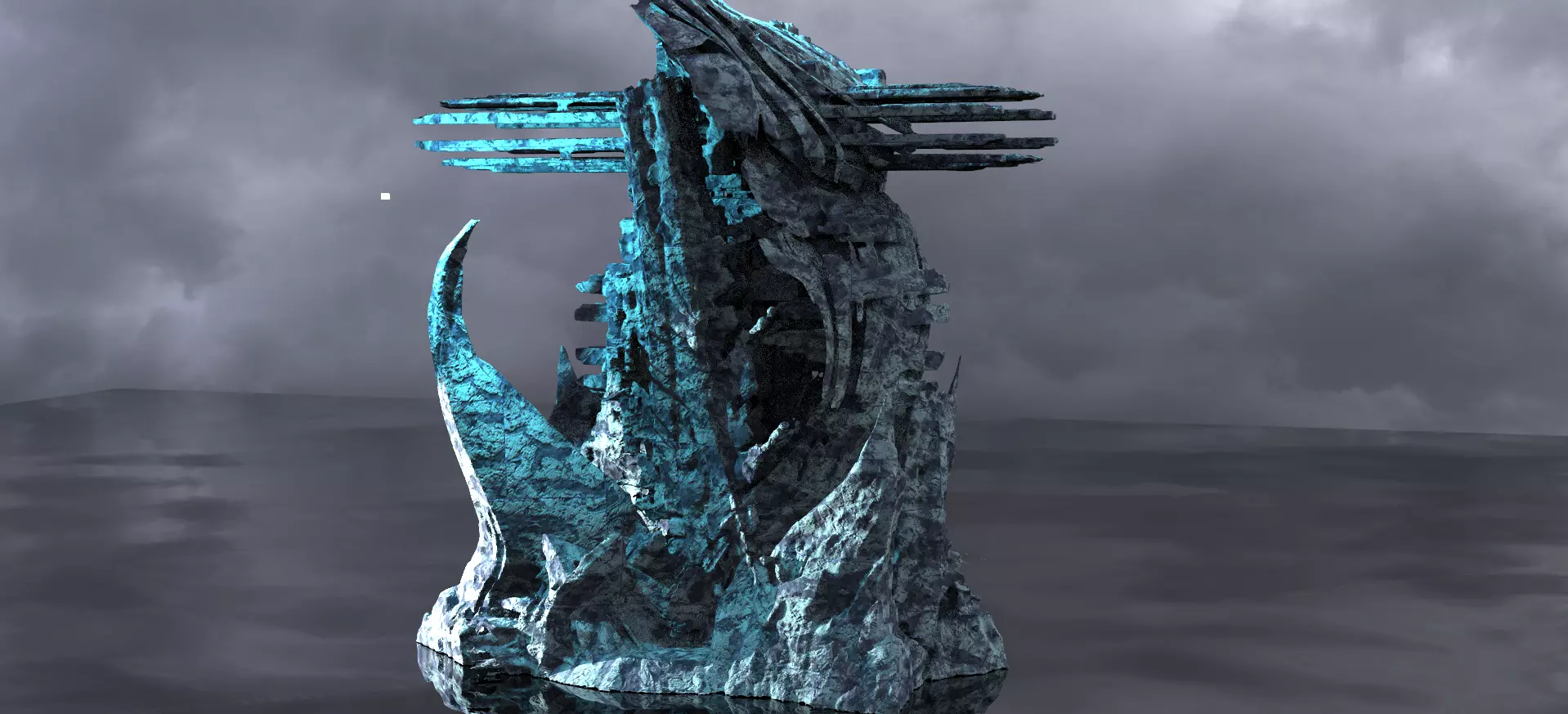 Ice Rock Fantasy Formation 4  3D model_0