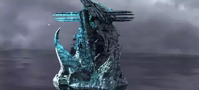 Ice Rock Fantasy Formation 4  3D model