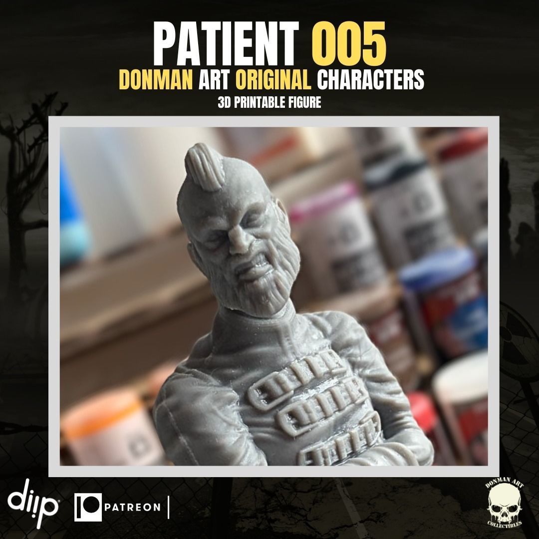 Patient 005 Donman art Original 3D printable full action figure 3D print model_16