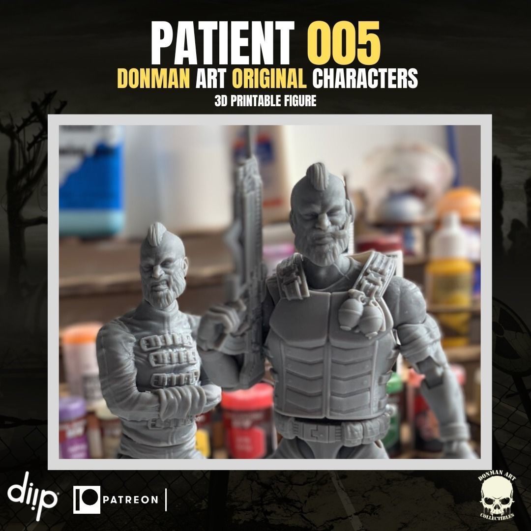 Patient 005 Donman art Original 3D printable full action figure 3D print model_7