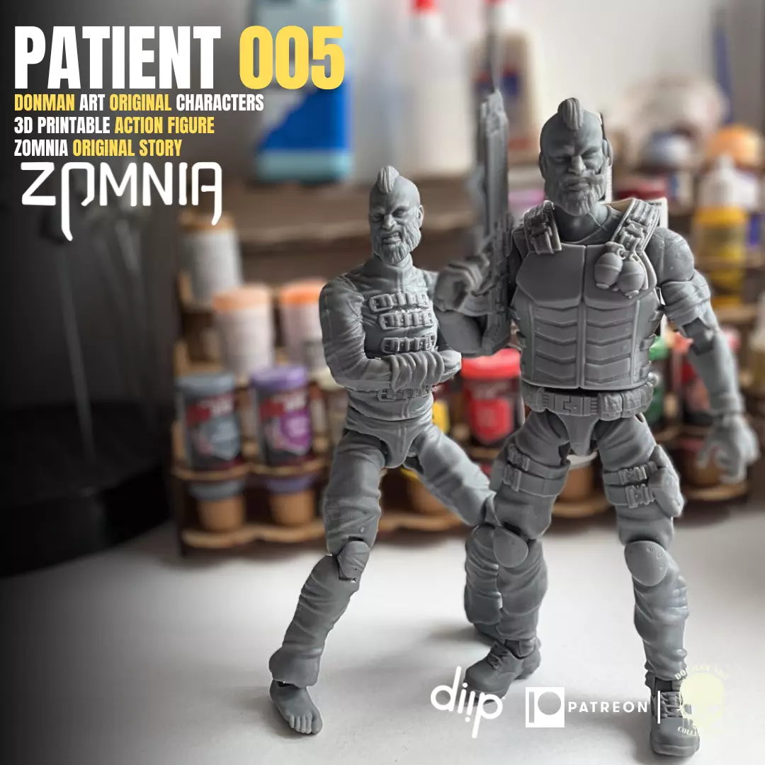 Patient 005 Donman art Original 3D printable full action figure 3D print model_0