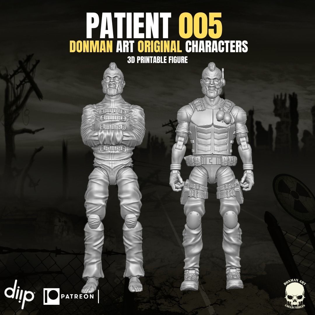 Patient 005 Donman art Original 3D printable full action figure 3D print model_1