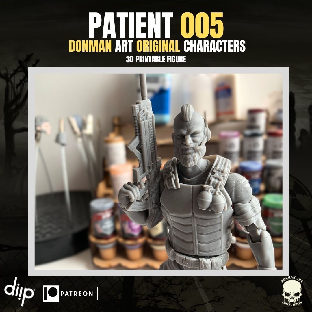 Patient 005 Donman art Original 3D printable full action figure 3D print model_4