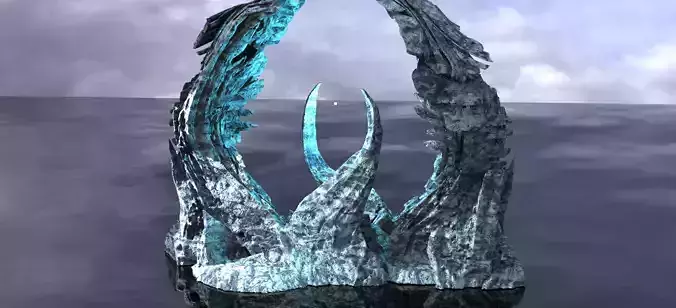 Ice Rock Fantasy Ancient Rock 2 3D model