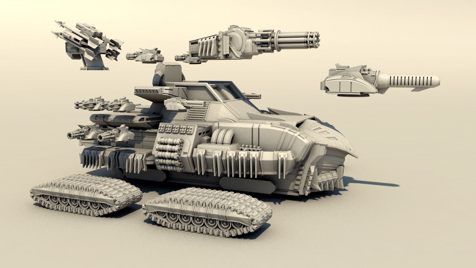 Legendary tank 3D print model_7