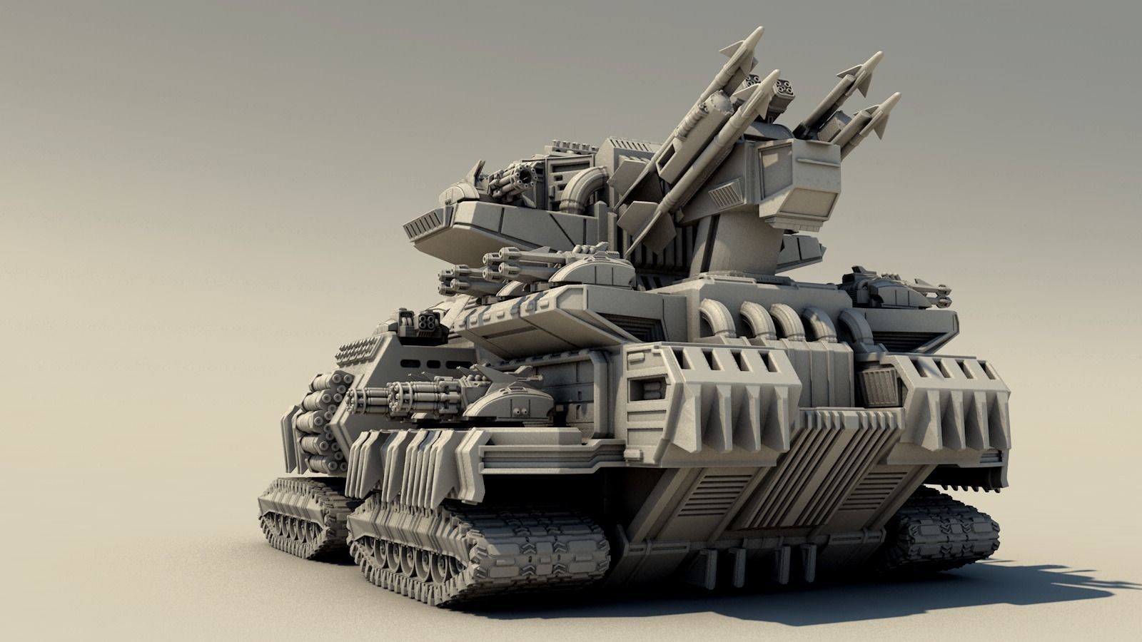 Legendary tank 3D print model_3