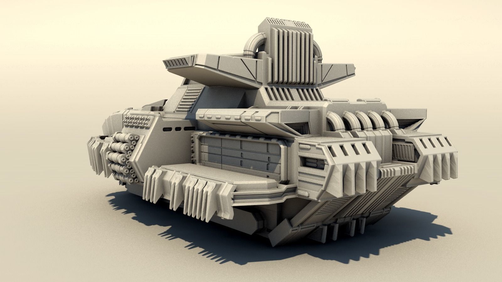 Legendary tank 3D print model_9