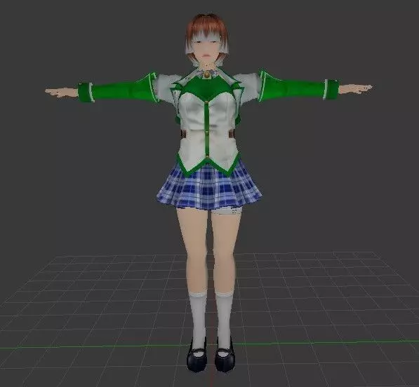 Beautiful Anime Girl 3D model