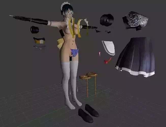 Anime Baby Pretty Maid Girl