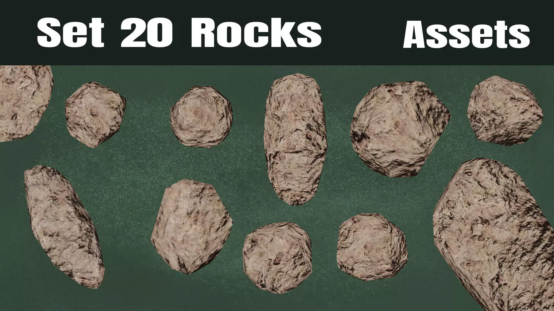 RocksF1 Red Desert Pack - Nature Env Assets Free 3D model