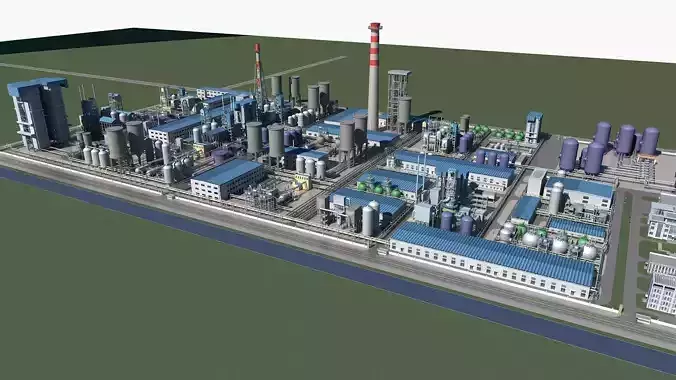 Chemical Plant 1 3D model