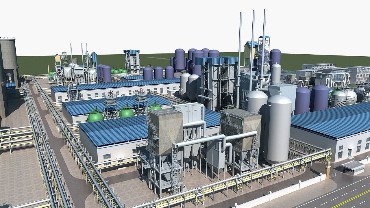 Chemical Plant 1 3D model_7