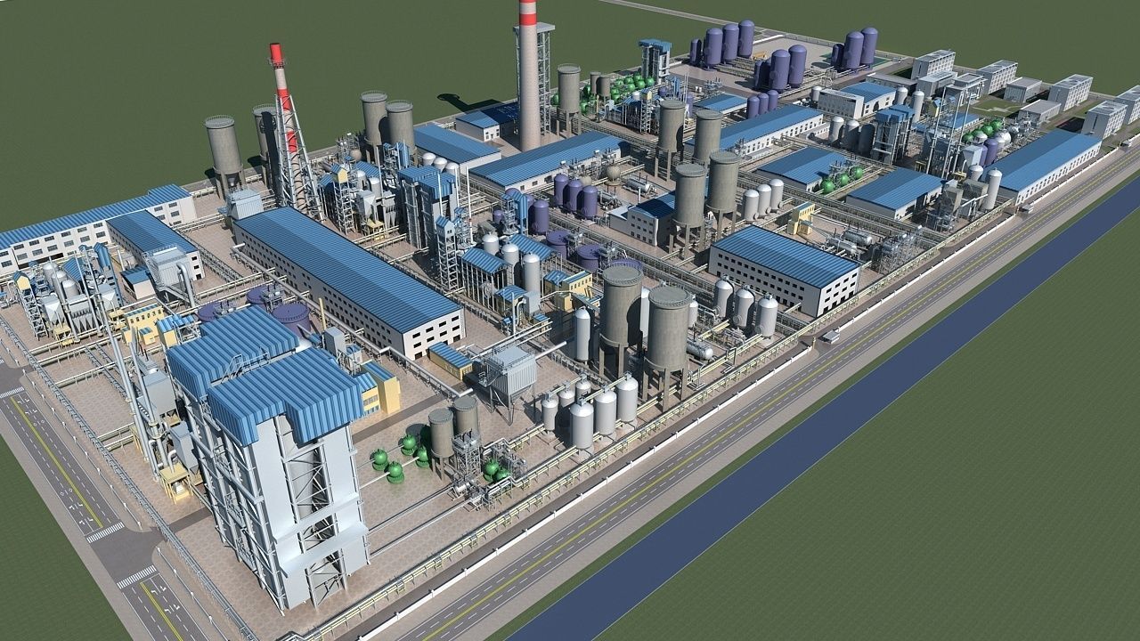 Chemical Plant 1 3D model_1
