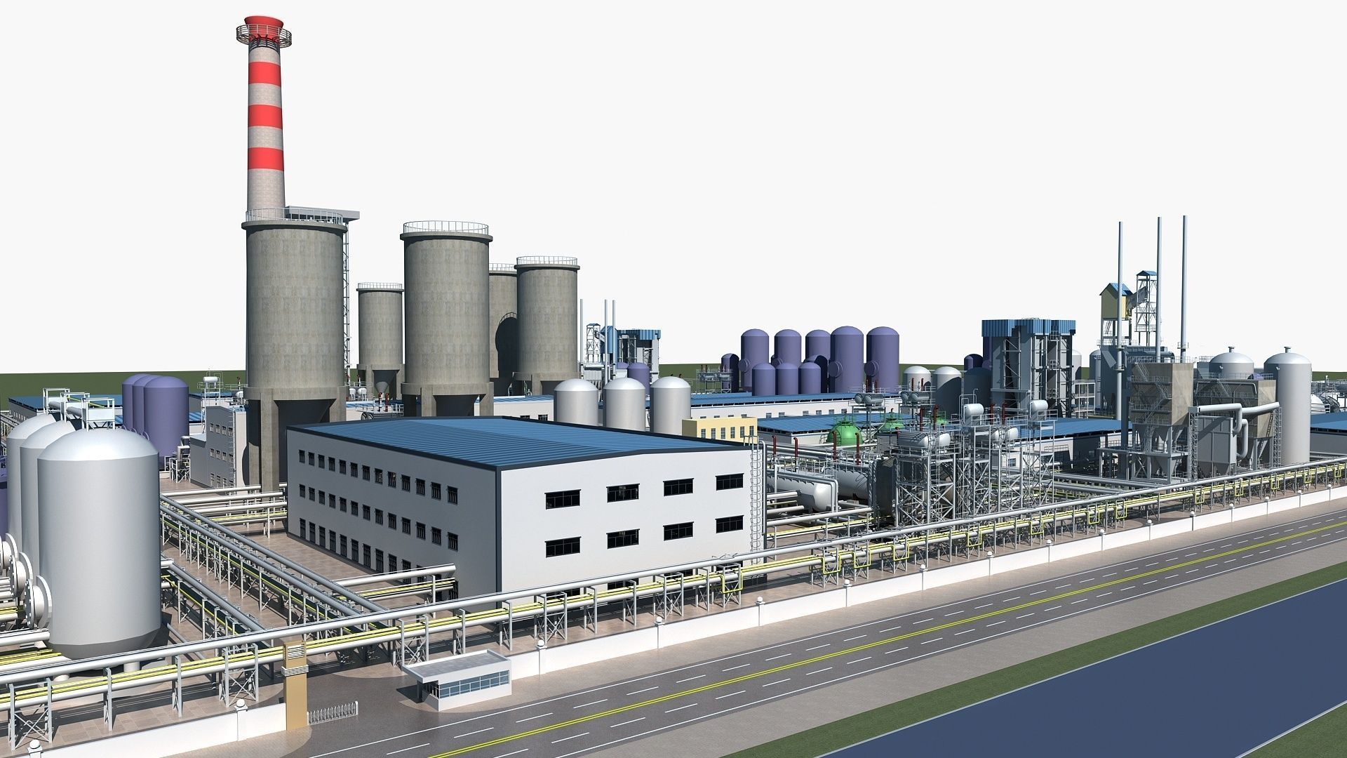 Chemical Plant 1 3D model_5
