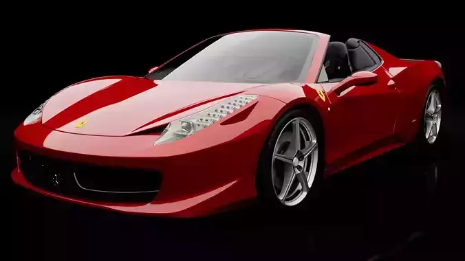 Ferrari spider realistic model and render 3D model