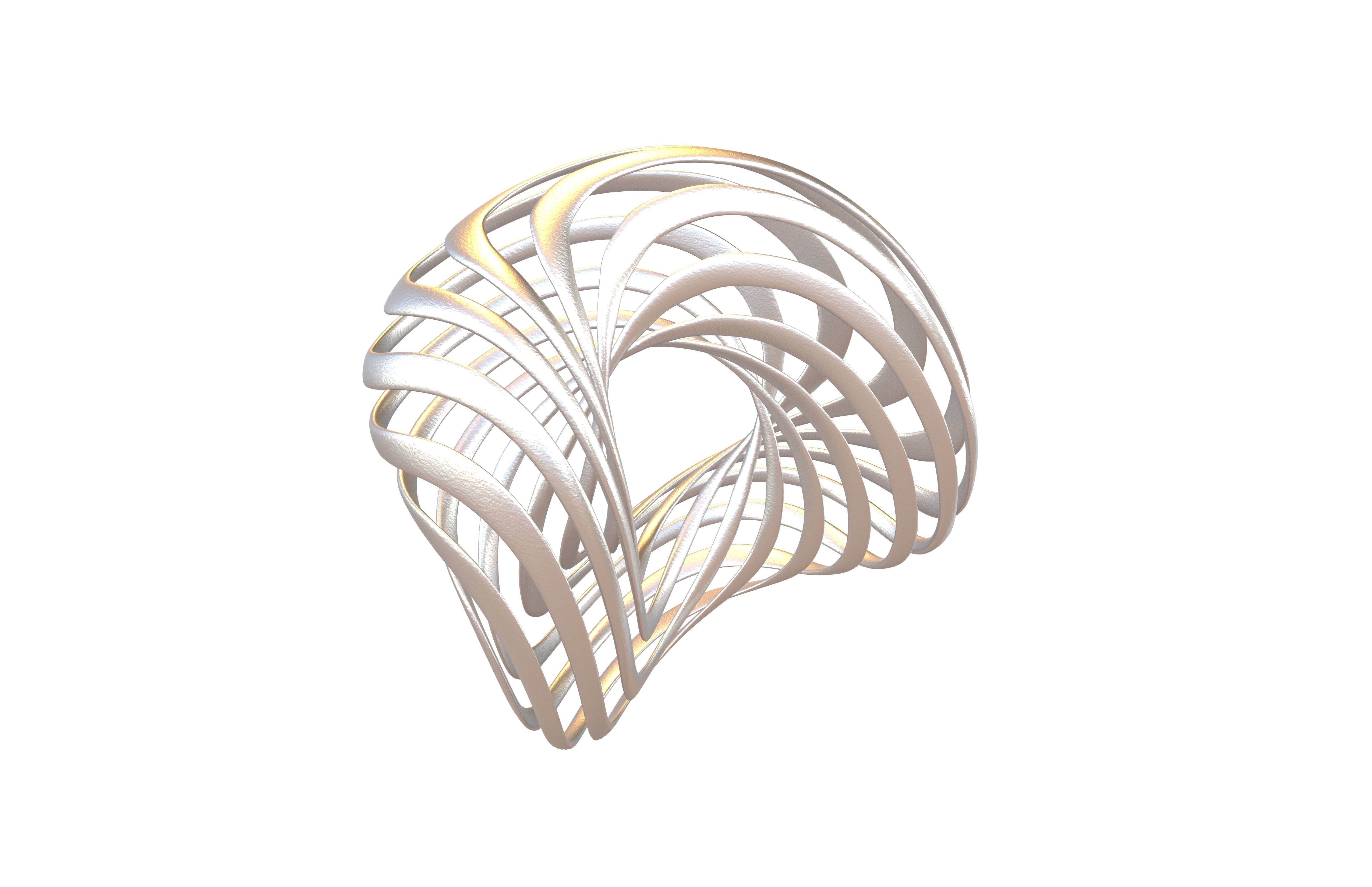 Abstract Ring Sphere v1 002 Low-poly 3D model_3