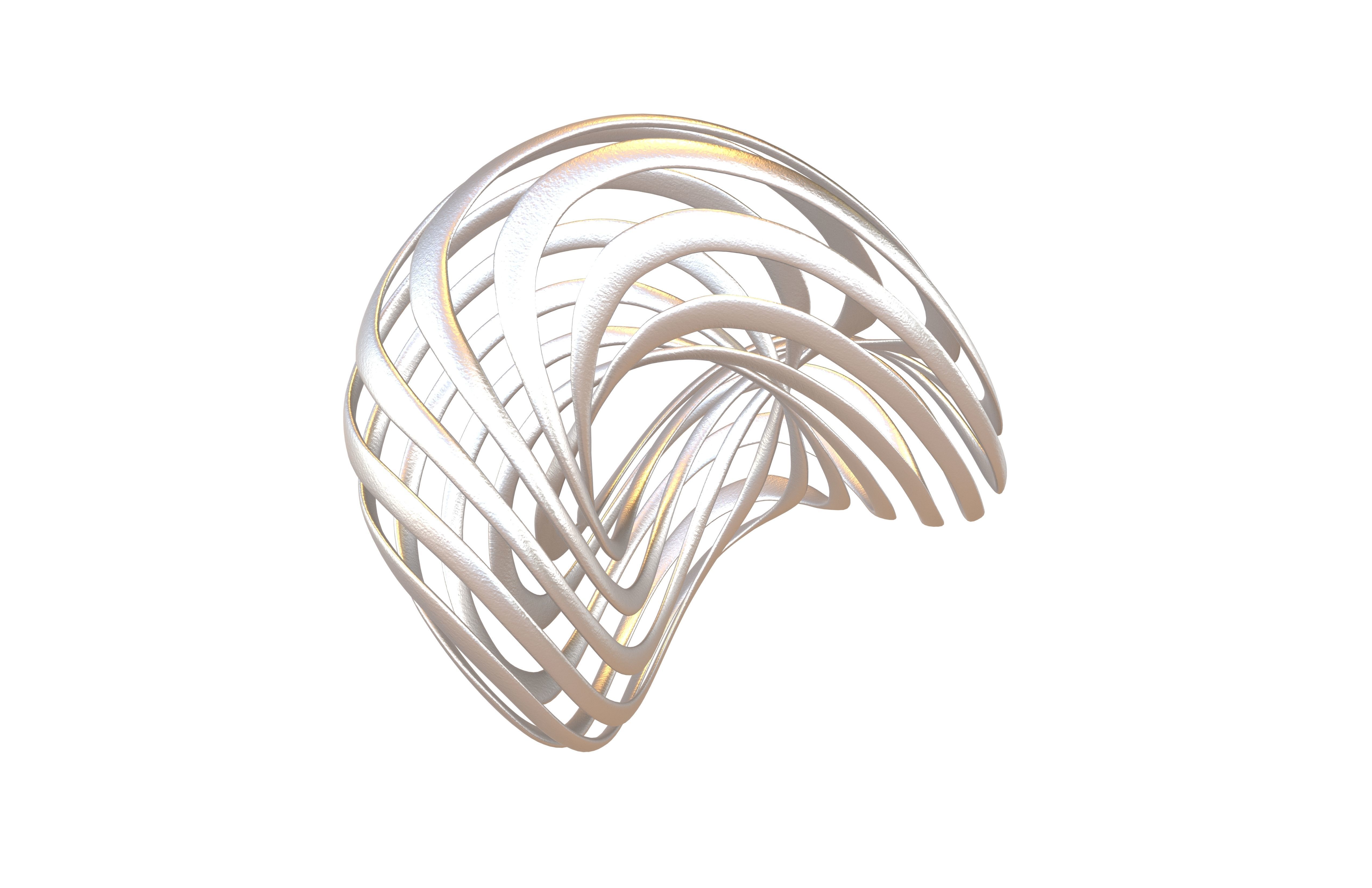 Abstract Ring Sphere v1 002 Low-poly 3D model_1