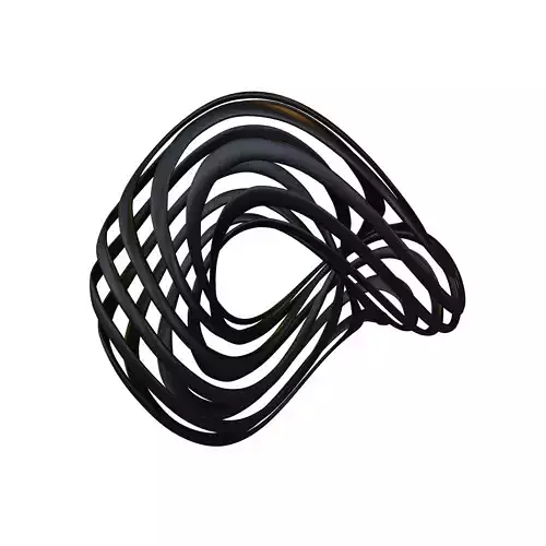 Abstract Ring Sphere v1 003 Low-poly 3D model
