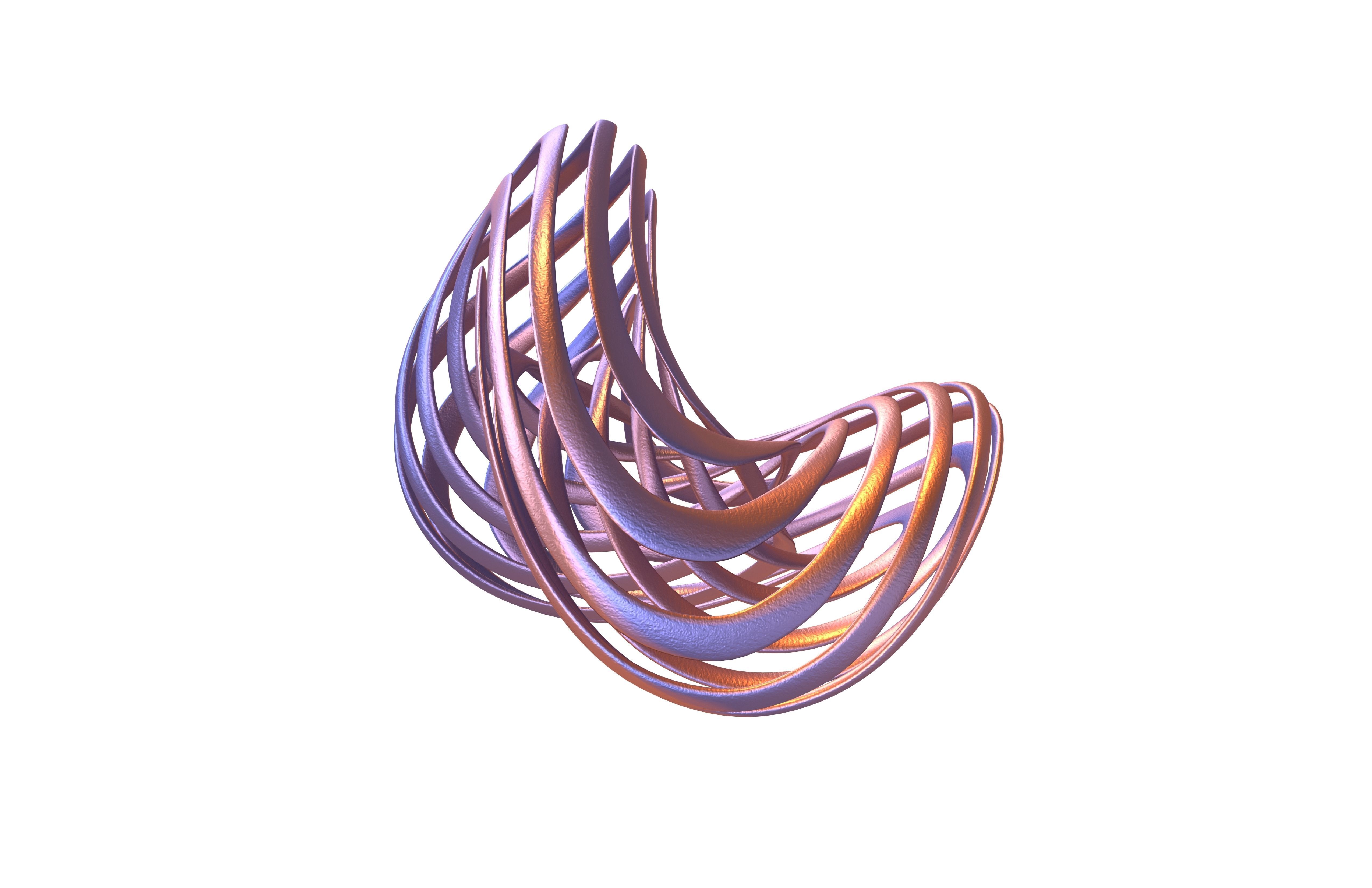 Abstract Ring Sphere v1 005 Low-poly 3D model_2