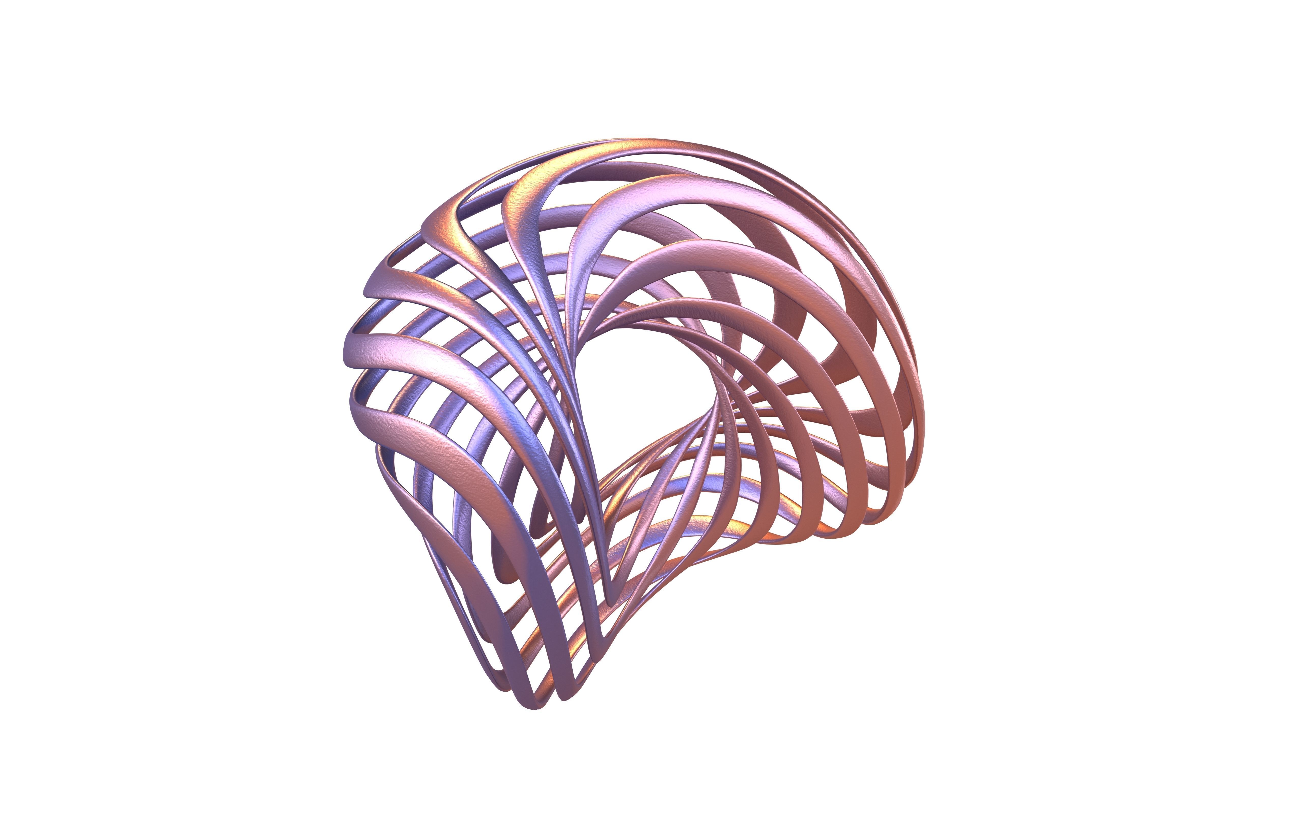 Abstract Ring Sphere v1 005 Low-poly 3D model_3