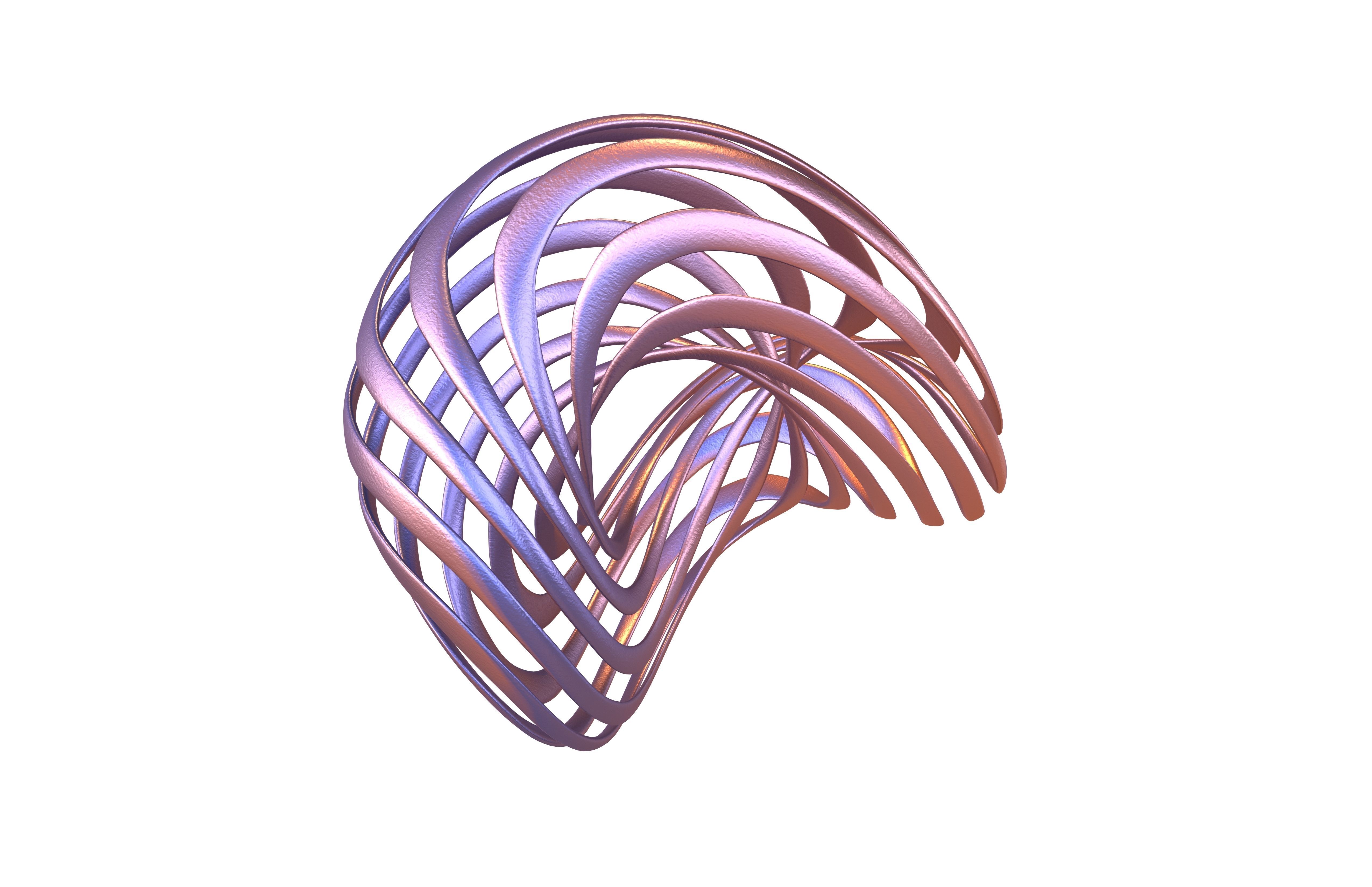 Abstract Ring Sphere v1 005 Low-poly 3D model_1