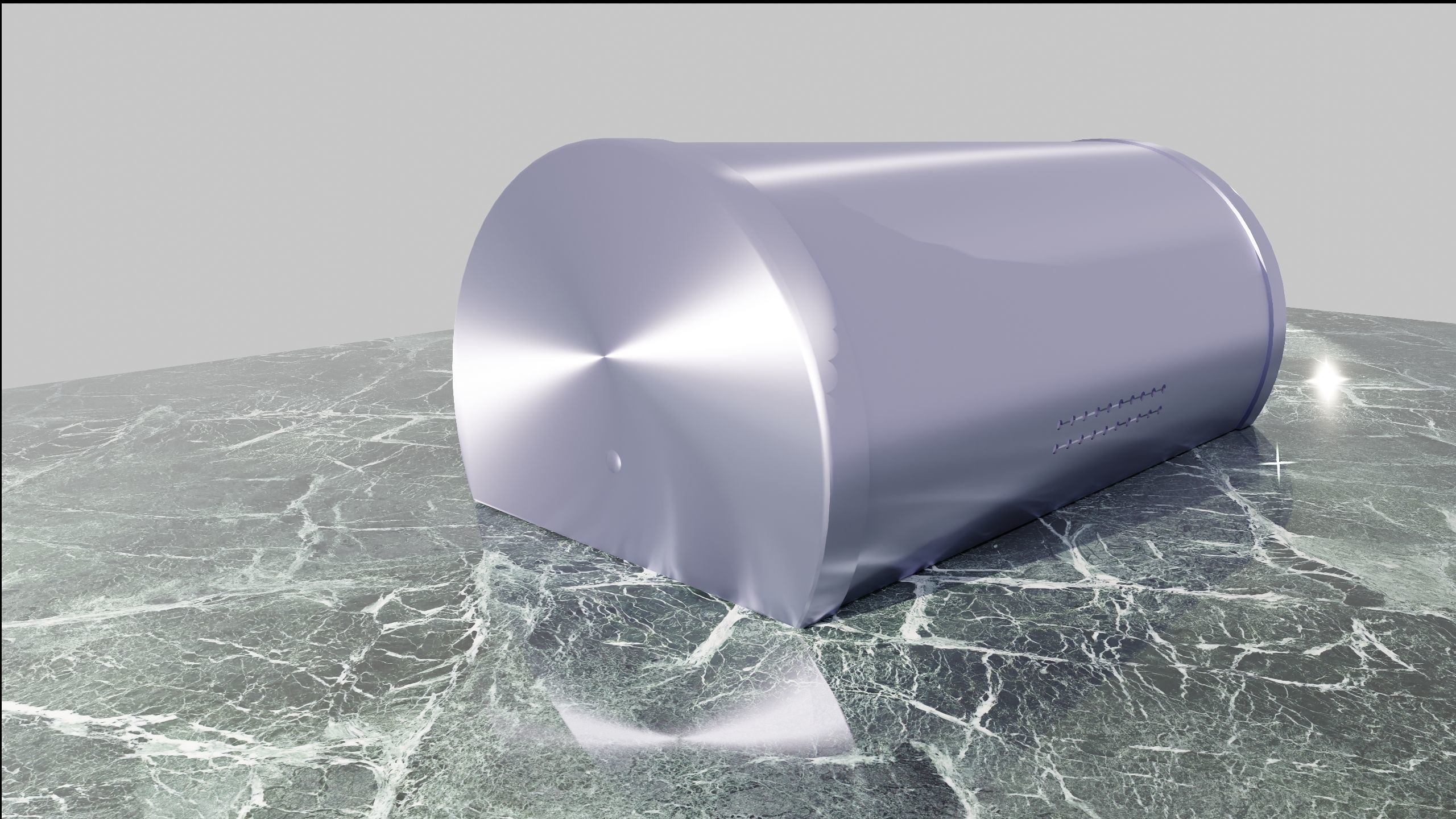 Modern Stainless breadbox 3D model_4